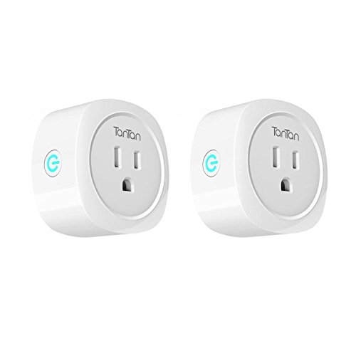 TanTan Smart Plug Mini Wi-Fi Enabled Outlet with Energy Monitoring- 2 Pack, Works with Amazon Alexa & Google Assistant, No Hub Required, Remote Control Your Devices from Anywhere [ETL Certificated]