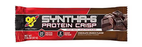 BSN Syntha-6 Protein Crisp Bar, Chocolate Crunch, 12 Count