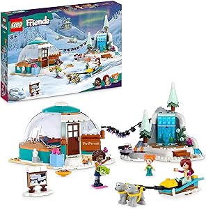 LEGO Friends Les Vacances en Igloo - Jouets Enfants avec Tente de Camping et 2 Chiens de Traîneau - Inclut des Mini-Poupées et Accessoires - Jeux du Nord pour Filles et Garçons de 8 Ans et Plus 41760