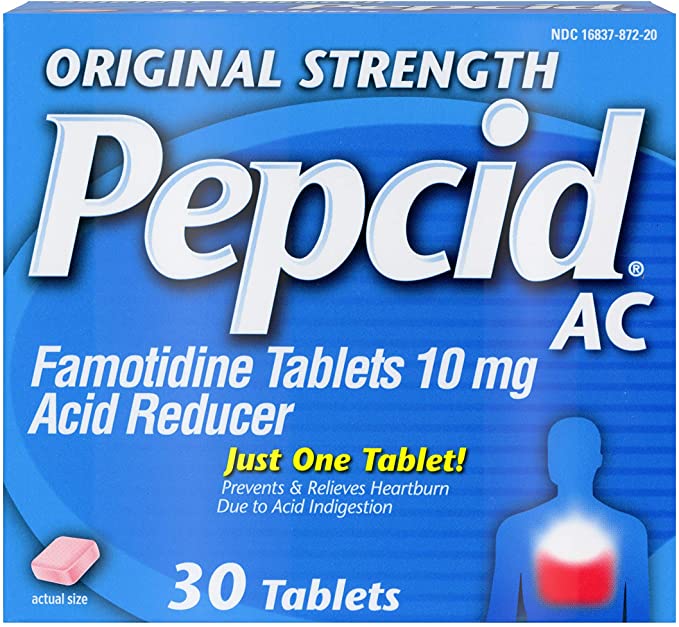 Pepcid AC Original Strength Acid Reducer Tablets, 30 Count