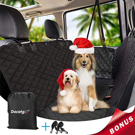 Docatgo Dog Car Seat Cover, Pet Car Seat Cover,6 layers 100% truely waterproof, Heavy Duty,Machine Washable, Dog Car Hammock for Car Trucks and SUVs (Large 137X147CM)