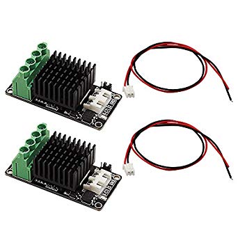 Mini Heat Bed Module, FYSETC Hot Bed Power Expansion Board High Current Load Module MOS Tube Hot Bed Mosfet with Cables for 3D Printer - 2 Pack
