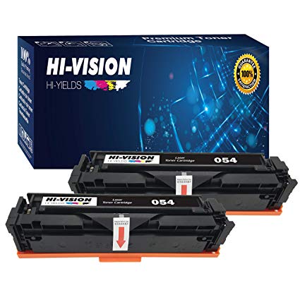 HI-VISION HI-YIELDS Compatible Toner Cartridge Replacement for Canon 054 3024C001 CRG-054 (Black, 2-Pack, Standard Yield)