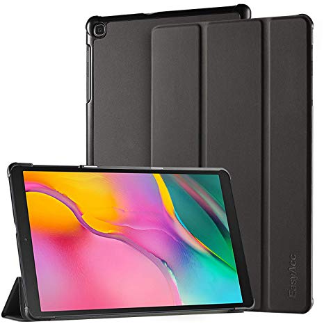 EasyAcc Case for Samsung Galaxy Tab A 10.1 2019 T510/ T515 - Ultra Thin with Stand Function Slim PU Leather Smart Case Fits Samsung Galaxy Tab A T510/ T515 10.1 Inch 2019 Black