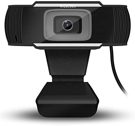 1080P HD Webcam with Microphone, Webcam for Conferencing, Laptop or Desktop Webcam, USB Computer Camera for Mac, Free-Driver Installation Fast Autofocus 5 Million Pixels Silver
