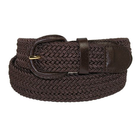 CTM® Mens Elastic Braided Belt with Covered Buckle (Big & Tall Available)