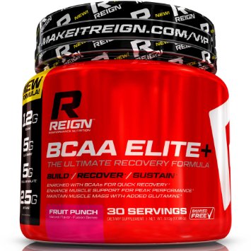 BCAA Elite  Fast Recovery Powder with L-Glutamine & Citrulline Malate - Recover Fast, Fight Fatigue, Sustain Muscle Mass - Best Bodybuilding Post & Intra Workout Amino Acids Supplement for Men & Women
