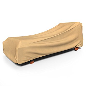 Budge All-Seasons Patio Chaise Lounge Cover, Medium (Tan)