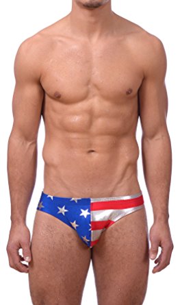 Men's USA Freedom Flag Stars Bikini Swimsuit By Gary Majdell Sport
