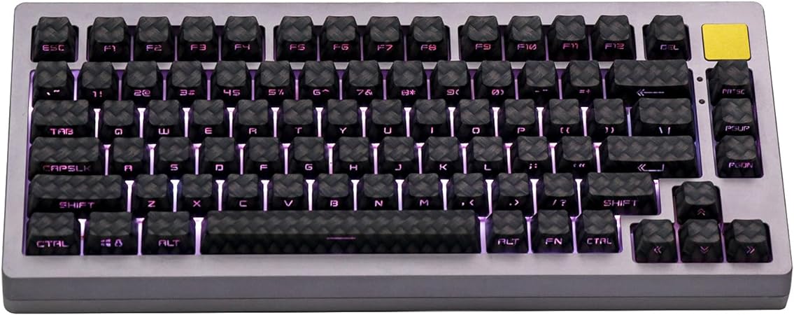 EPOMAKER CarboCryst 133 Keycaps Set, Five-Side Dye Sublimation OEM Profile Keys for Mechanical Gaming Keyboard