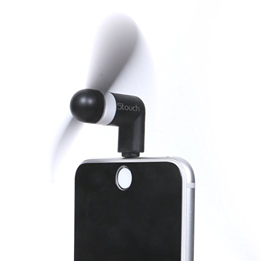 Stouch Mini Portable Dock Cool Cooler Rotating Fan iPad iPhone 7 Plus 6 6S 6 Plus 5 8 pin lightning - Black