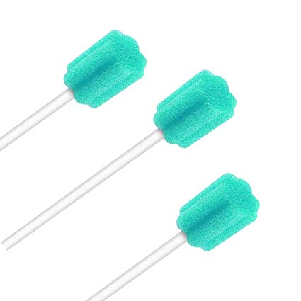 Disposable Oral Swabs Mouth Cleaning Sponge, Unflavored Tooth Care Swabs Individually Wrapped