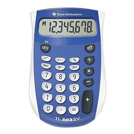Texas Instruments 503SV/FBL/2L1 Standard Function Calculator