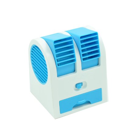 USB Mini Air Circulator Desktop Fan, Multi Colors (Blue)