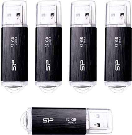 Silicon Power 5-Pack 32GB USB 3.0/3.1 Gen1 USB Flash Drive Blaze B02