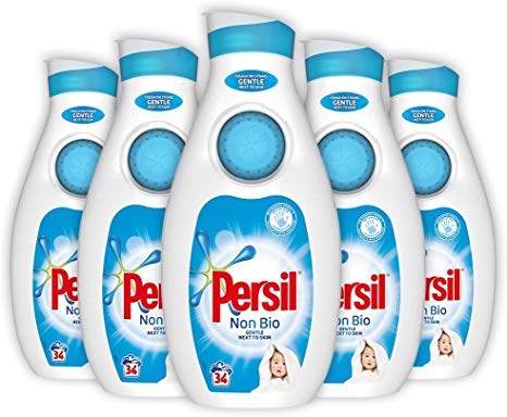 Persil Washing Liquid Non Bio, 170 Washes, 1.19 l (Pack of 5)