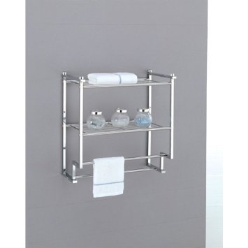 Organize It All Metro 2-Tier Wall Mounting Rack with Towel Bars 16988