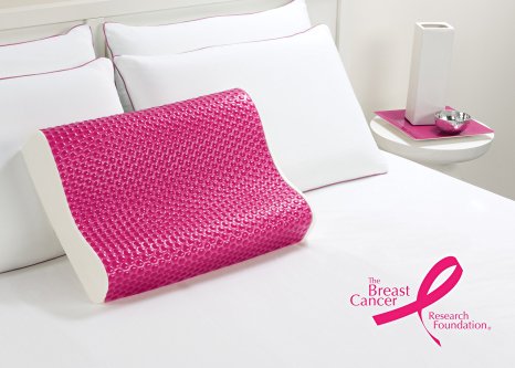 Comfort Revolution Hydraluxe Bubble Gel Contour Pillow, Pink