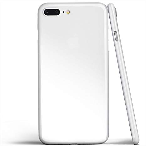 totallee iPhone 8 Plus Case, Thinnest Cover Premium Ultra Thin Light Slim Minimal Anti-Scratch Protective - for Apple iPhone 8 Plus The Scarf (Jet White)