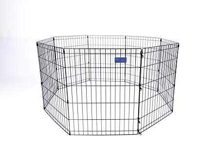 Simply Plus Pets Foldable Metal Exercise Pen/Pet Playpen, For Indoor Home & Out-Door Use. Keeps Pets Safe,Easy Set Up, No Tools Required