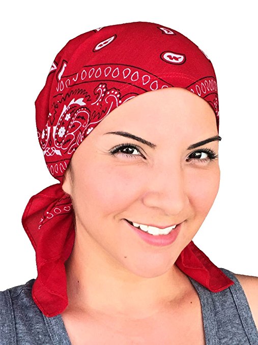 Paisley Bandana Scarf Pre Tied Cotton Chemo Hat Beanie Turban Headwear for Cancer