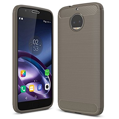 Moto G5S Plus Case, Moto G5S  Case - Suensan TPU Shock Absorption Technology Raised Bezels Protective Case Cover for Motorola Moto G5s  Phone (TPU Gray)