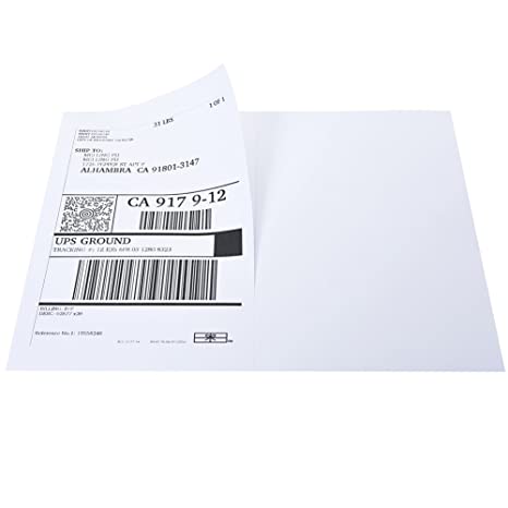 RyhamPaper Direct Shipping Labels, Half Sheet Self Adhesive Shipping Labels for Laser & Inkjet Printers 1000 Labels White