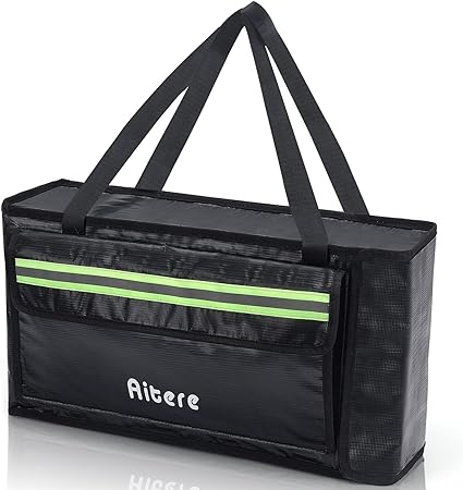 Aitere Akku Tasche für Lipo & EBike, EBike Akku Tasche, Feuerfest Battery Tasche Lipo Safe Bag Für Lagerung, Ladung und Transport, Removable Mezzanine Extra Groß Akku sicherheitsbox 44 x 24 x 11 cm