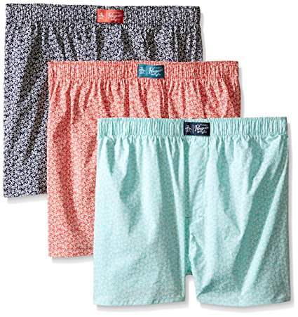 Original Penguin Men's 3-Pack All Over Toss Woven Boxer