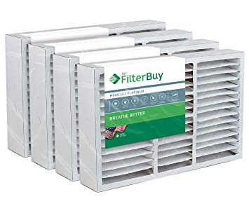 FilterBuy 16x25x5 Honeywell FC200E1029 Compatible Pleated AC Furnace Air Filters (MERV 13, AFB Platinum). Replaces Honeywell 203719, FC35A1001, FC100A1026, FC100A1029 and Carrier FILXXCAR0016. 4 Pack.