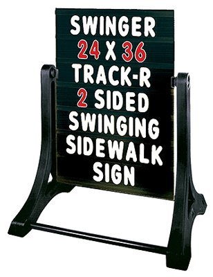 SmartSign Standard Swinger Changing Message Sidewalk Sign and Letter Kit | 42"H x 32"W x 24"D