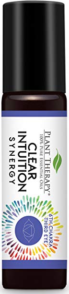 Plant Therapy Chakra 6 Clear Intuition Synergy (Brow Chakra) Pre-Diluted Roll-On 10 mL (1/3 oz) 100% Pure