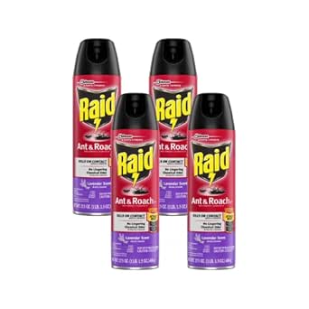 Raid Ant & Roach Killer Lavender 17.5 Ounce (Pack of 4)