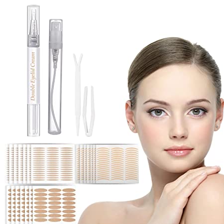 Eyelid Tape, Eyelid Lifter Strips, 1008PCS Invisible Double Eyelid Stickers, Waterproof Double Eyelid, One Side Eyelid Tape Stickers, Breathable Eyelid Tapes, for Droopy, Uneven, Mono-eyelids
