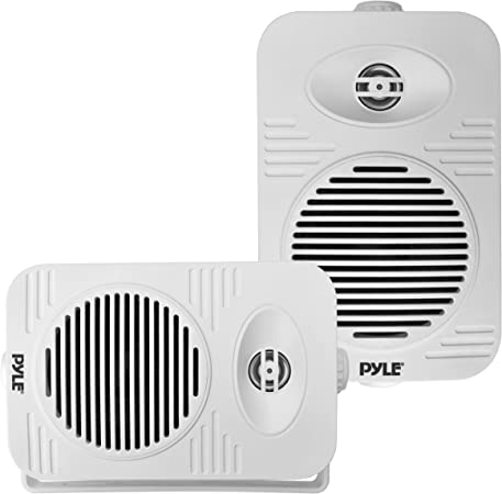 PyleUsa Indoor Outdoor Speakers Pair-500 Watt Dual Waterproof 5.25” 2-Way Full Range Speaker System w/ 1/2”High Compliance Polymer Tweeter - in-Home, Boat, Marine,Deck,Patio,Poolside (White) PDWR55WT