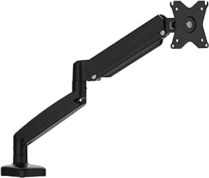 j5create Ergonomic Monitor Mount, Fully Adjustable Gas Spring Monitor Arm for 17 to 32 inch Screen, Integrated Cable Management, Comes with Clamp and Grommet Mount Options (JTSA101)