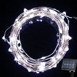 New Version 150LED 72Feet Solar Powered String Lights Starry Copper Wire Lights Solar Fairy String Lights Ambiance Lighting for Outdoor Gardens Homes Christmas Party-- 2 Modes Steady on  Flash