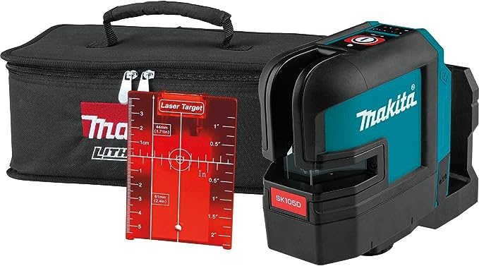 Makita SK105DZ 12V max CXT Lithium-Ion Cordless Self-Leveling Cross-Line Red Beam Laser, Tool Only