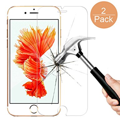 iPhone 6/6S Plus Screen Protector, Getron [3D Touch Compatible][Premium Tempered Glass] Screen Protector with [9H Hardness] [Bubble-Free Installation] for Apple iPhone 6/6S Plus (5.5 inch) (2 Pack)