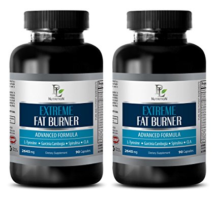 metabolism pills - EXTREME FAT BURNER - 2645MG - fat killer - 2 Bottles (180 Capsules)