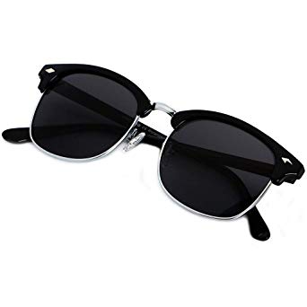 Polarized Sunglasses for Men Women Classic Half Frame Semi Rimless ANDWOOD Polarized Uv Protection
