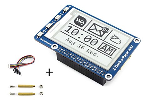 264x176 Resolution 2.7 Inch e-Paper Display HAT E-Ink Screen LCD Module SPI Interface with Embedded Controller for Raspberry Pi 2B 3B Zero Zero W/Arduino/STM32