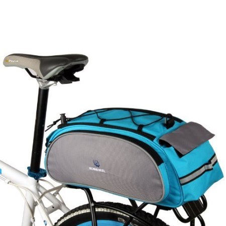 ROSWHEEL Cycling Bicycle Bike Rack Bag BLUE Seat Cargo Bag Rear Pack Trunk Pannier Handbag Back Frame Pannier Backseat Bag Outdoor