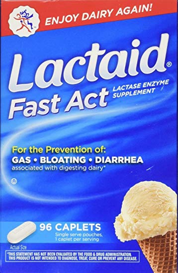 Lactaid Fast Act Caplets, 96 Count