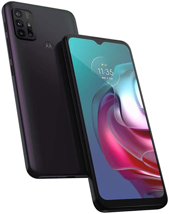 Moto G30 (128GB, 6GB) 6.5" 90Hz Display, Snapdragon 662, 64MP Quad Camera Dual SIM GSM Global Unlocked 4G LTE (T-Mobile, AT&T, Metro) International Model XT2129-2 (Fast Car Charger Bundle, Dark Pearl)