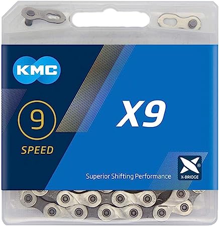 KMC Unisex's X9 Chain, Silver/Grey, 114 Link