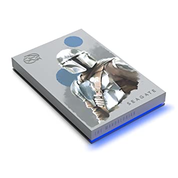 Seagate The Mandalorian Drive Special Edition FireCuda External Hard Drive 2TB Officially-Licensed - USB 3.2 Gen 1 Blue LED RGB Lighting with 3 Years Rescue Data Recovery Services (STKL2000405)