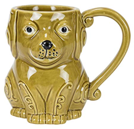 Hand-Painted Stoneware Dog Mug by Boston Warehouse
