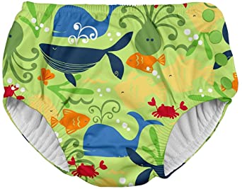 i play. by green sprouts Baby Toddler Boys' Swim Diaper, Green Sealife, 4T