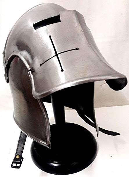 MIR Medival Barbuta Helmet Knights Templar Crusader Armour Helmet (Steel)